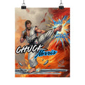 Chuck Norris Martial Arts Legend Urban Toon Matte Vertical Posters by GT Artland