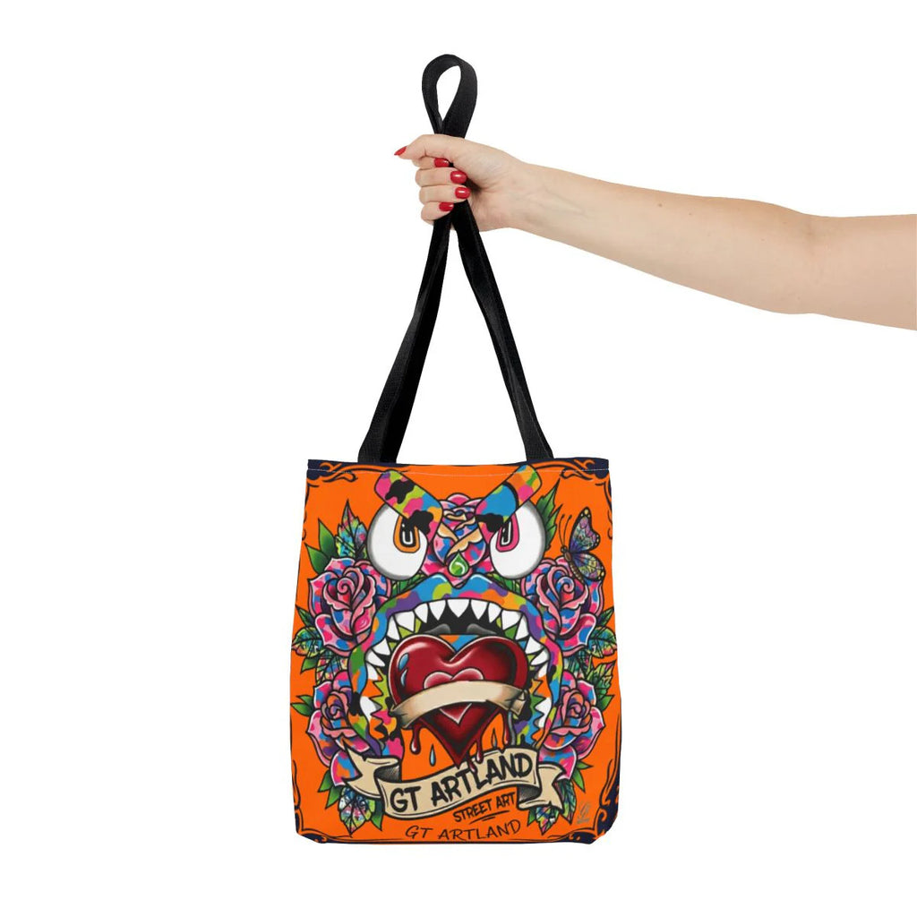 Colorful Gape Tattoo Monster Heart Tote Bag Designer Pumpkin Edition | All-Over