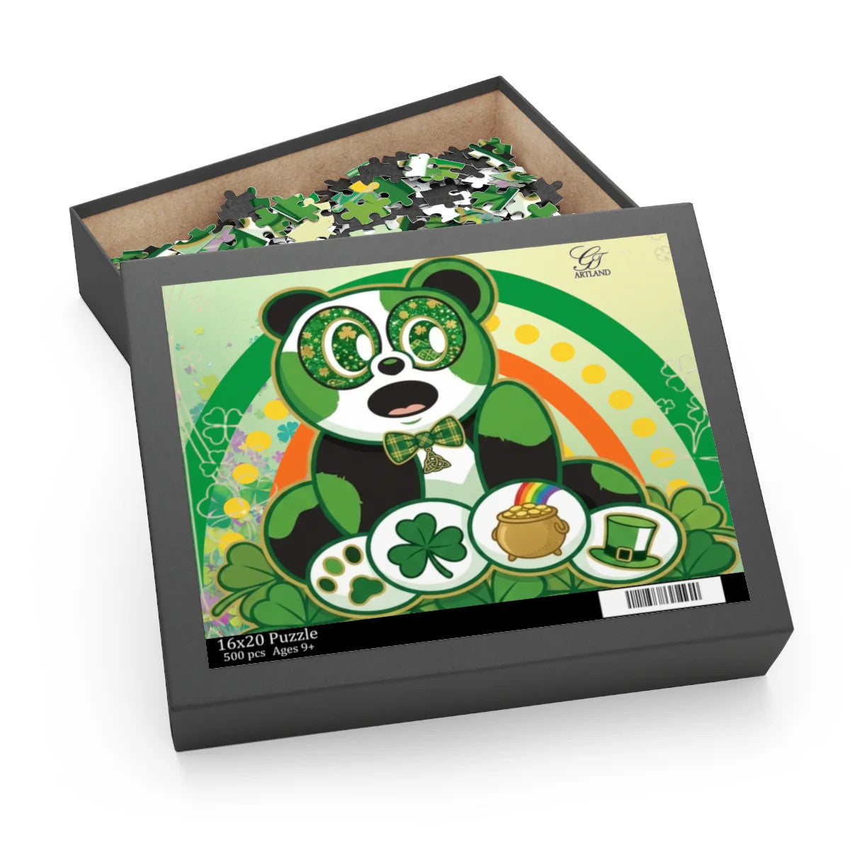 Panda Irish "Lucky Art" Designer Puzzle (120, 252, 500-Piece) by GT Artland