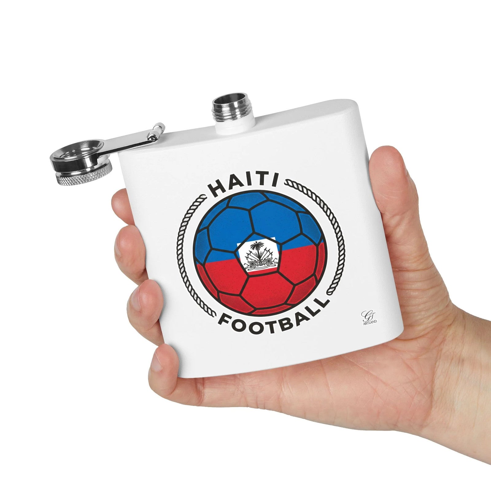 Haitian Football 6oz Stainless Steel Soccer Ball Flask