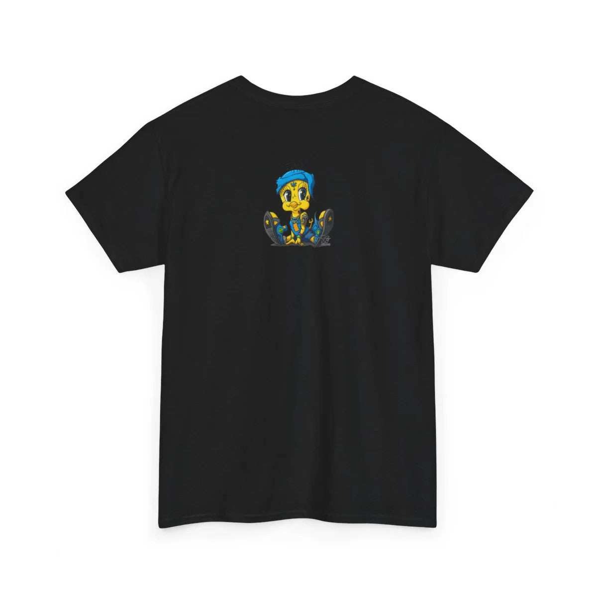 Blue Bandana Ghetto Tweet Bird Designer Unisex style Heavy Cotton Tee BY GT