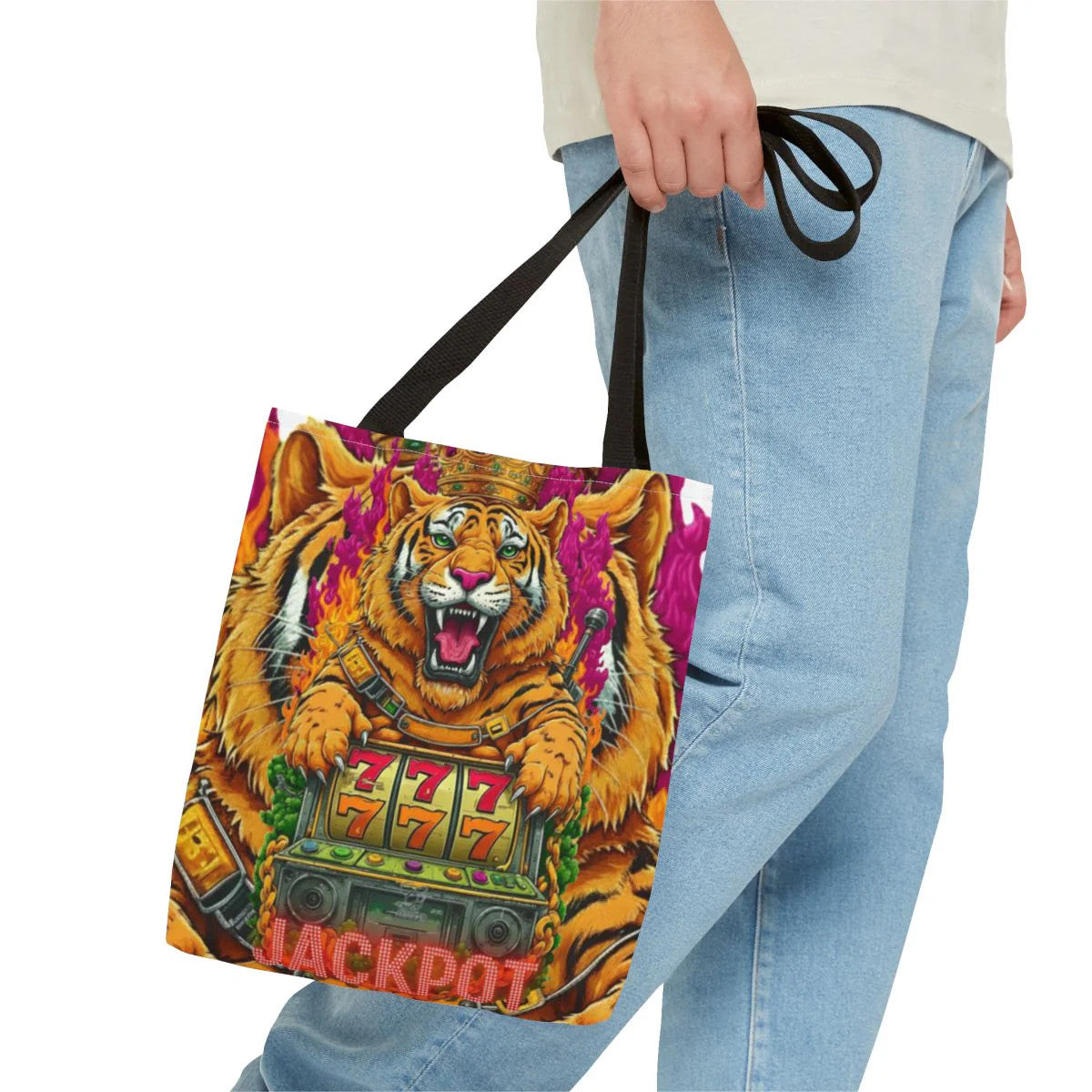 Tiger Spirit "Jackpot" Lucky Edition Casino Style HD Tote Bag Designer |
