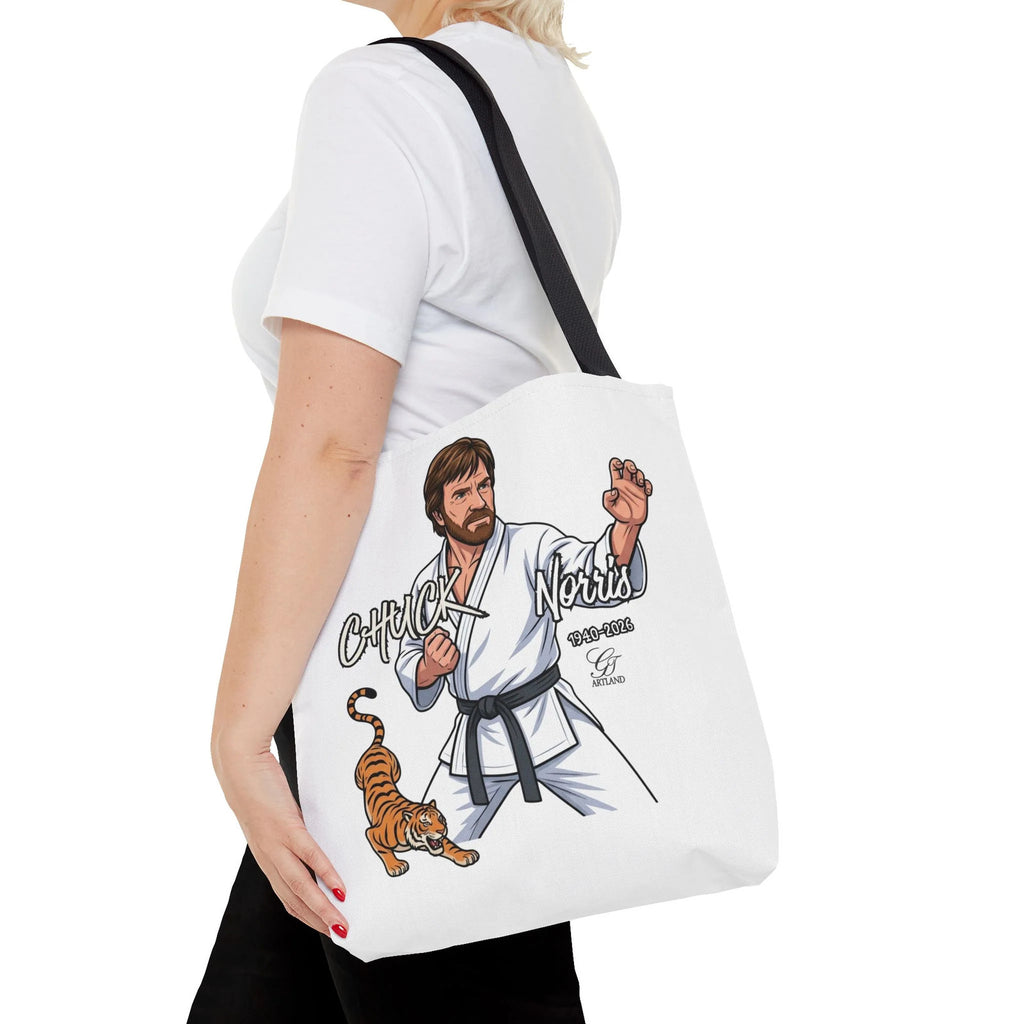 Chuck Norris karate pose Tote Bag | martial arts tiger illustration by GT