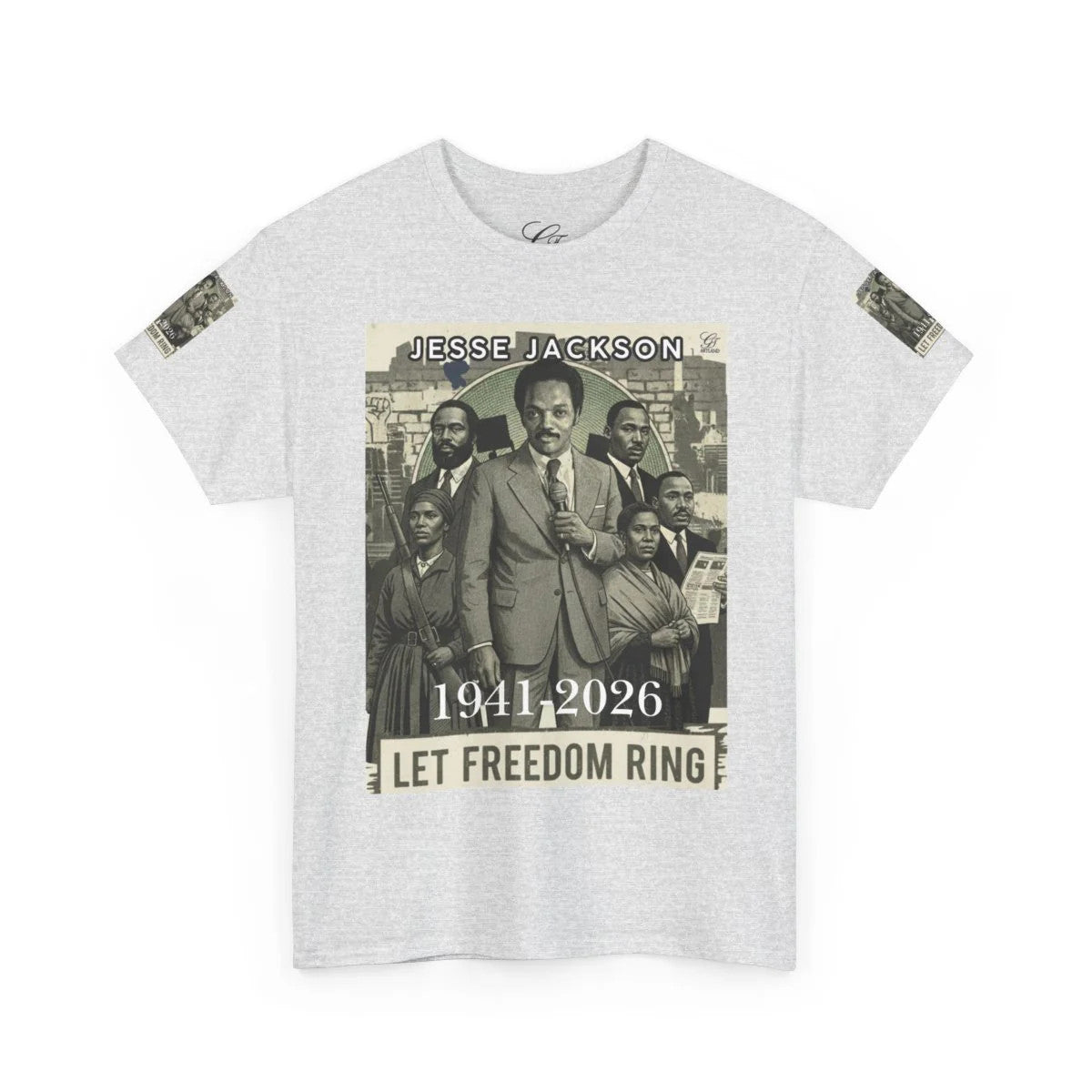 Jesse Jackson Legendary Hero Designer Deluxe Unisex Heavy Cotton Tee by GT