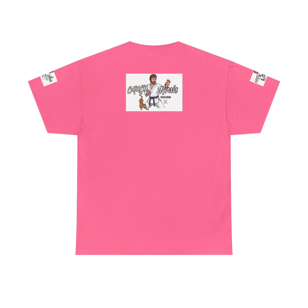 Chuck Norris Legend Martial Artist Cartoon with Tiger Tee | Retro Karate
