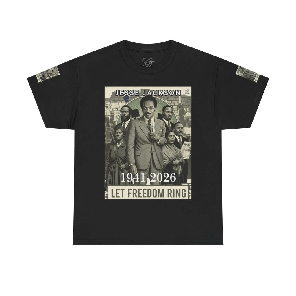 Jesse Jackson Legendary Hero Designer Deluxe Unisex Heavy Cotton Tee by GT