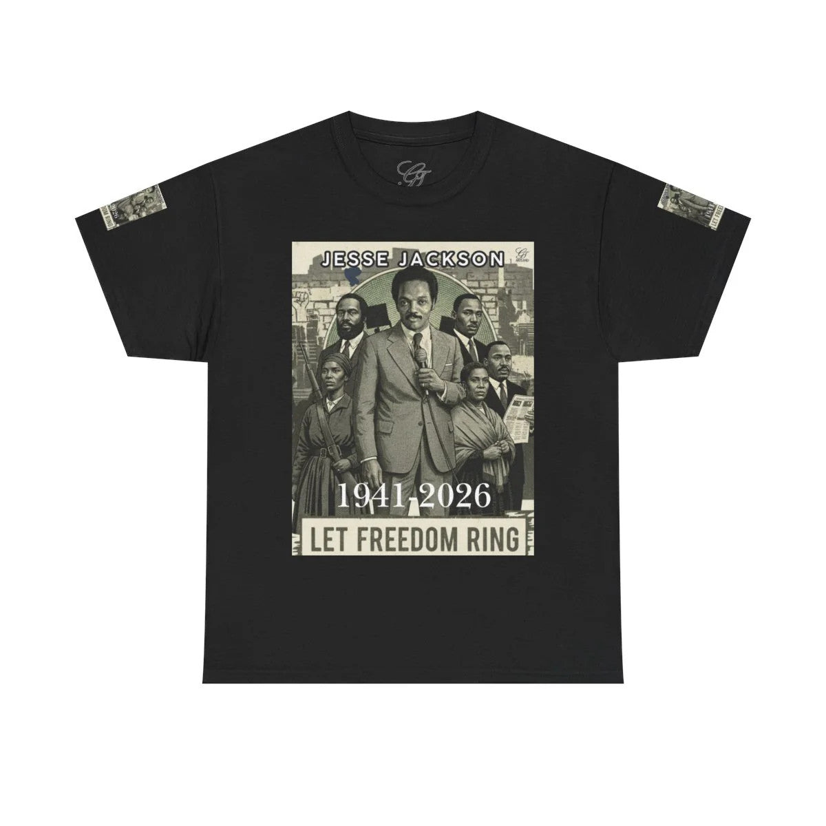 Jesse Jackson Legendary Hero Designer Deluxe Unisex Heavy Cotton Tee by GT