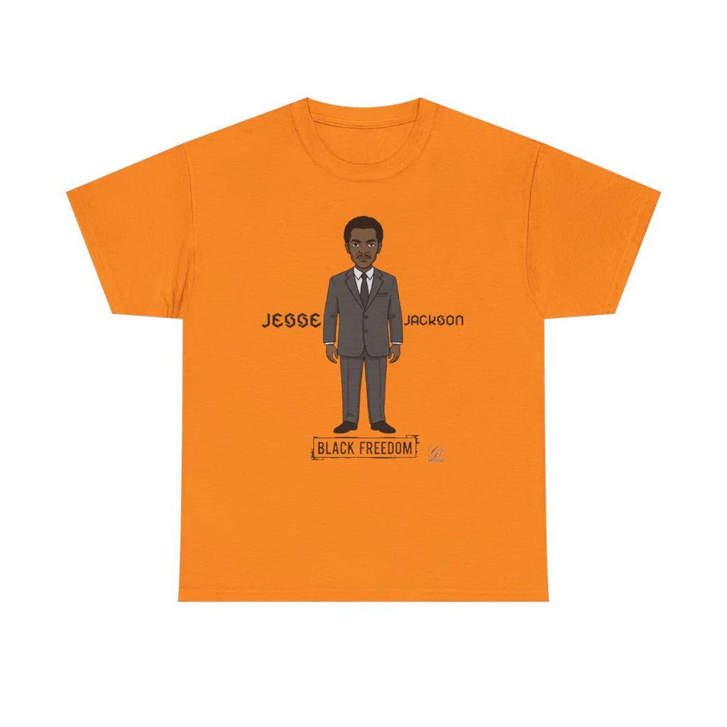 Jesse Jackson Urban Cartoon Unisex Heavy Cotton Tee by GT Artland