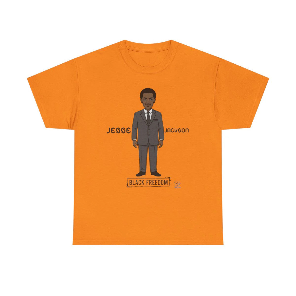 Jesse Jackson Urban Cartoon Unisex Heavy Cotton Tee by GT Artland