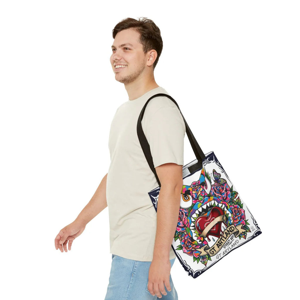 Colorful Gape Tattoo Monster Heart Tote Bag Designer Edition | All-Over Print