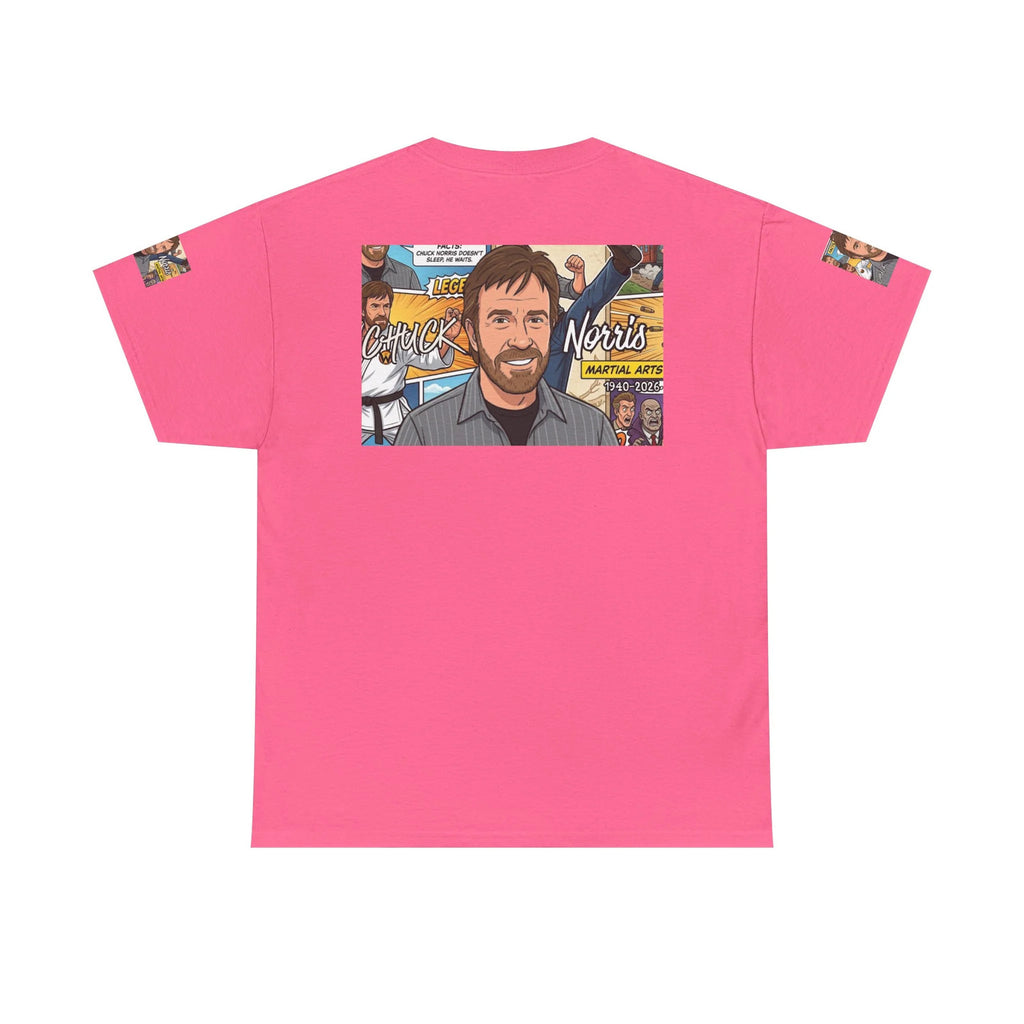Chuck Norris Legacy Retro Martial Artist Portrait T-Shirt | Comic Style