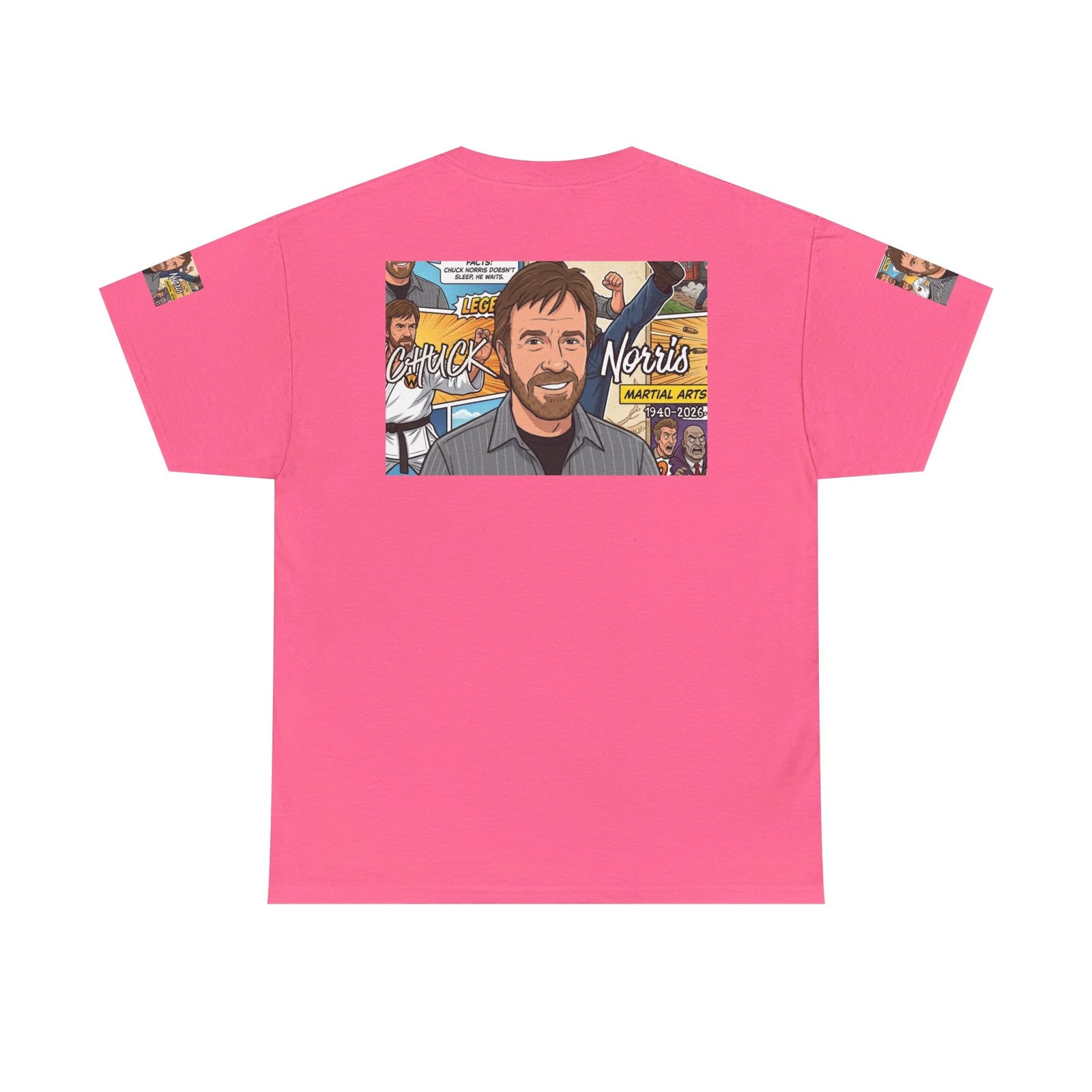 Chuck Norris Legacy Retro Martial Artist Portrait T-Shirt | Comic Style