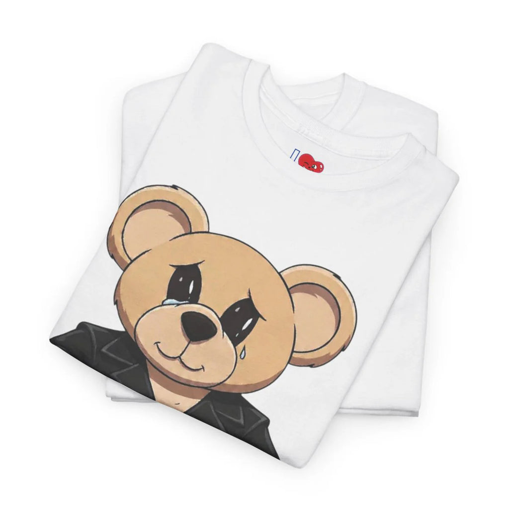 Cute Teddy Bear in Black Unisex Heavy Cotton Tee by GT Artland