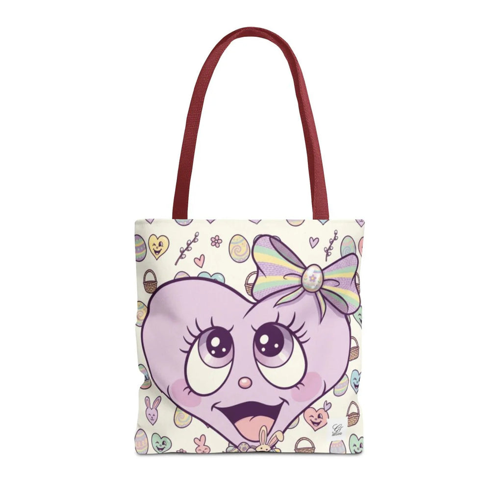 Easter Love Hunt Heart with Bow Designer Tote Bag by GT Artland