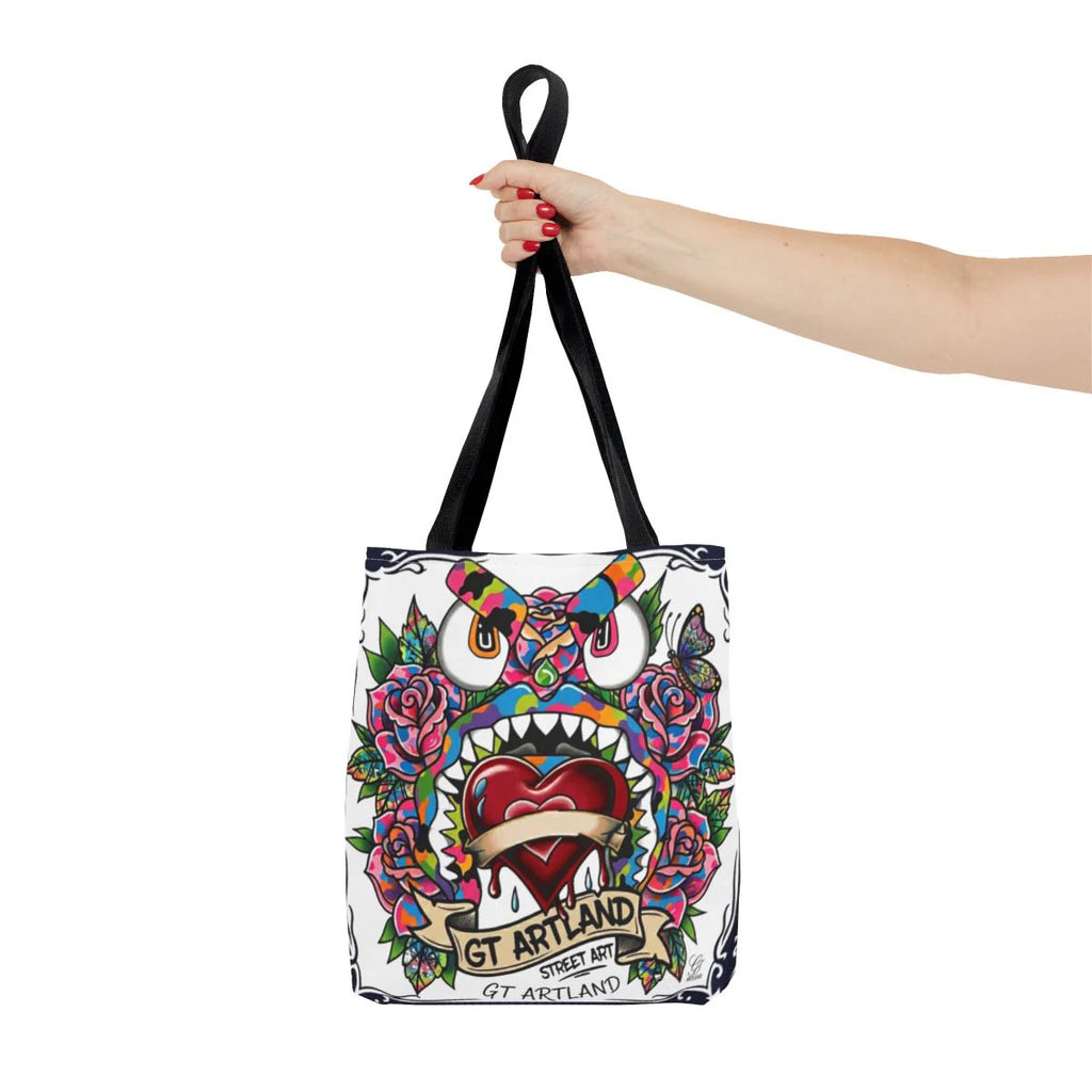 Colorful Gape Tattoo Monster Heart Tote Bag Designer Edition | All-Over Print