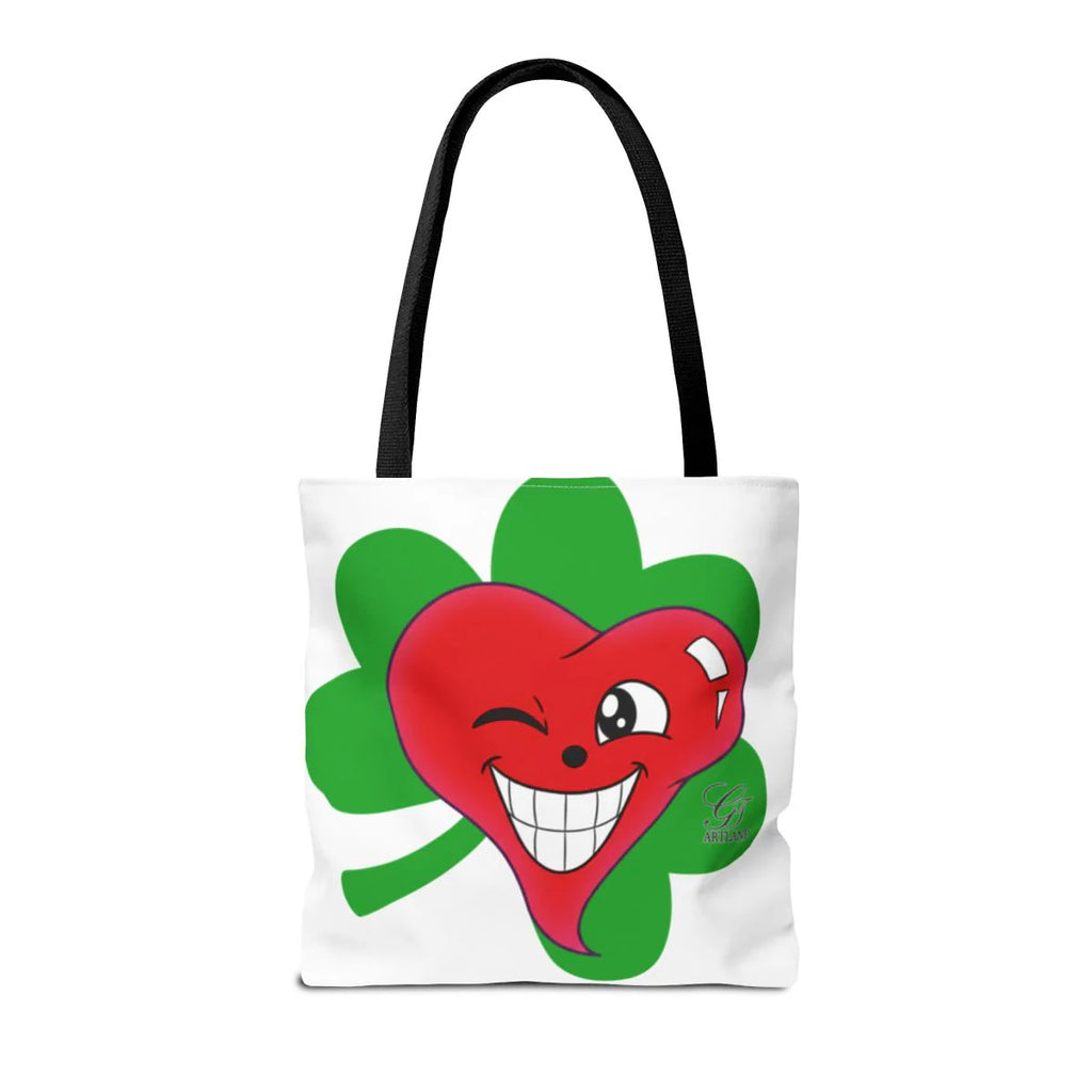 Shamrock "Lucky Art" Irish Designer Heart st patricks Tote Bag by GT Artland