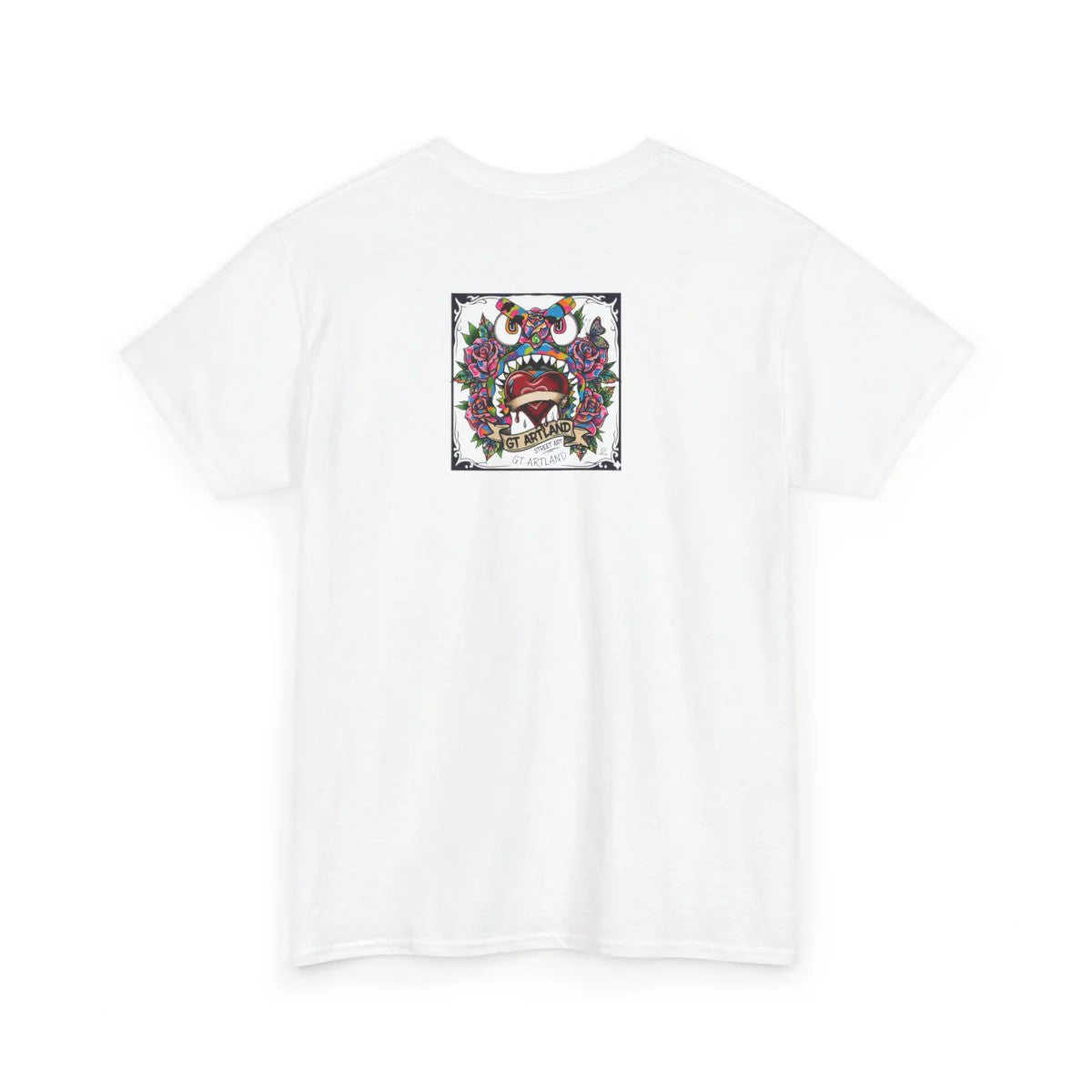 Gape Hearts and Roses Camo High Fashion Designer Unisex Heavy Cotton Tee BY GT