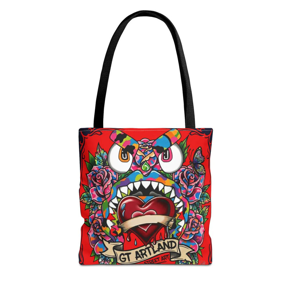 Colorful Gape Tattoo Monster Heart Tote Bag Bloody Red Designer Edition |
