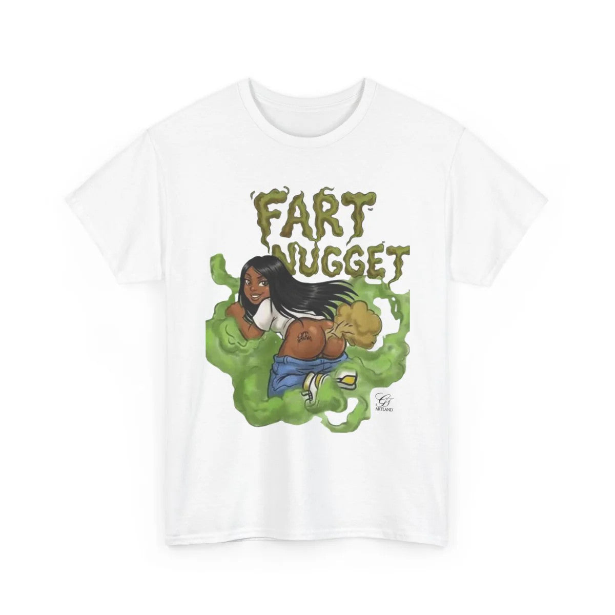 Fart Nugget Ebony Girl Unisex Heavy Cotton Tee by GT Artland