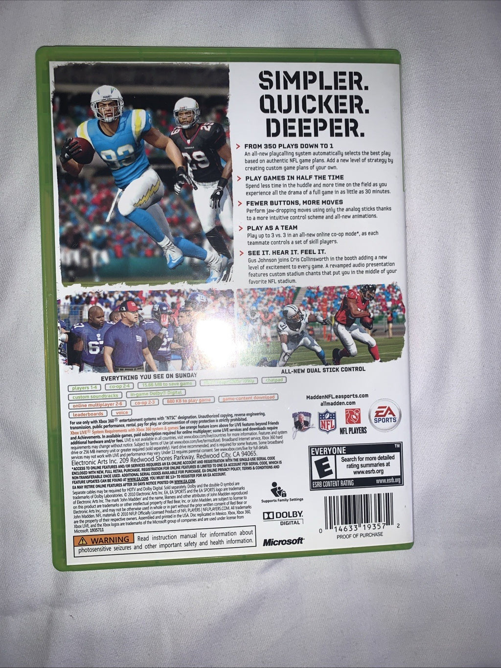 Madden NFL 11 (Microsoft Xbox 360, 2010)
