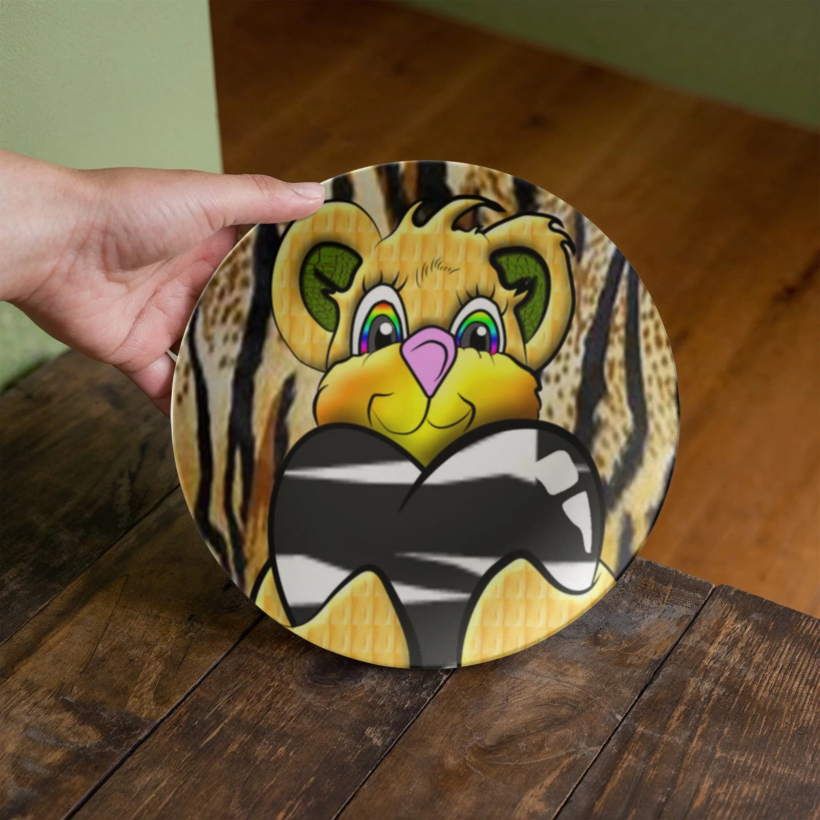 Teddy Bear Holding Heart Animal Edition 10” Plate by GT Artland
