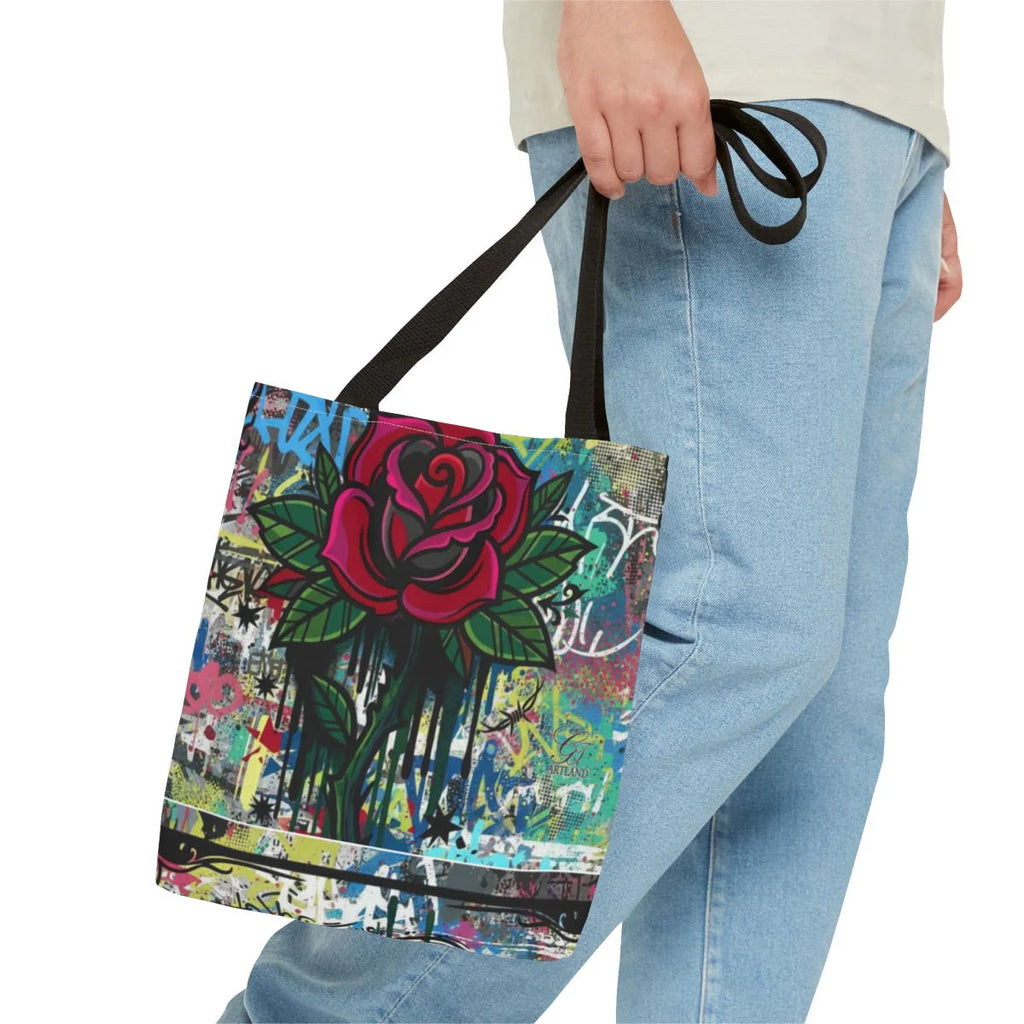 Dripping Heart Graffiti Swag Love Drip Designer Tattoo Rose Splash Tote Bag