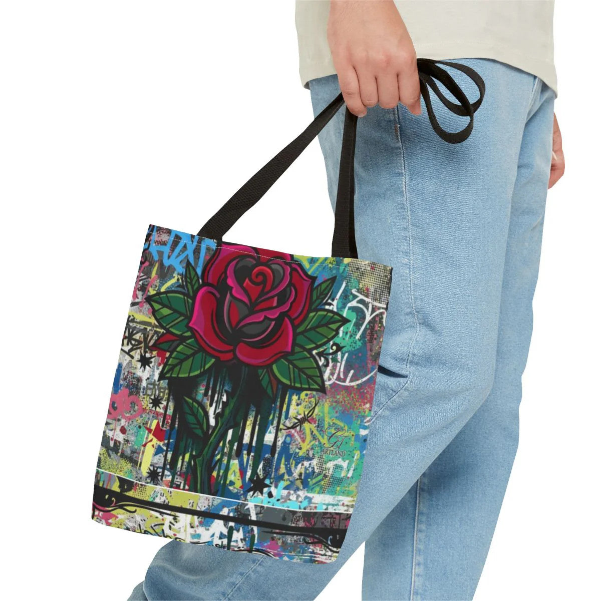 Dripping Heart Graffiti Swag Love Drip Designer Tattoo Rose Splash Tote Bag