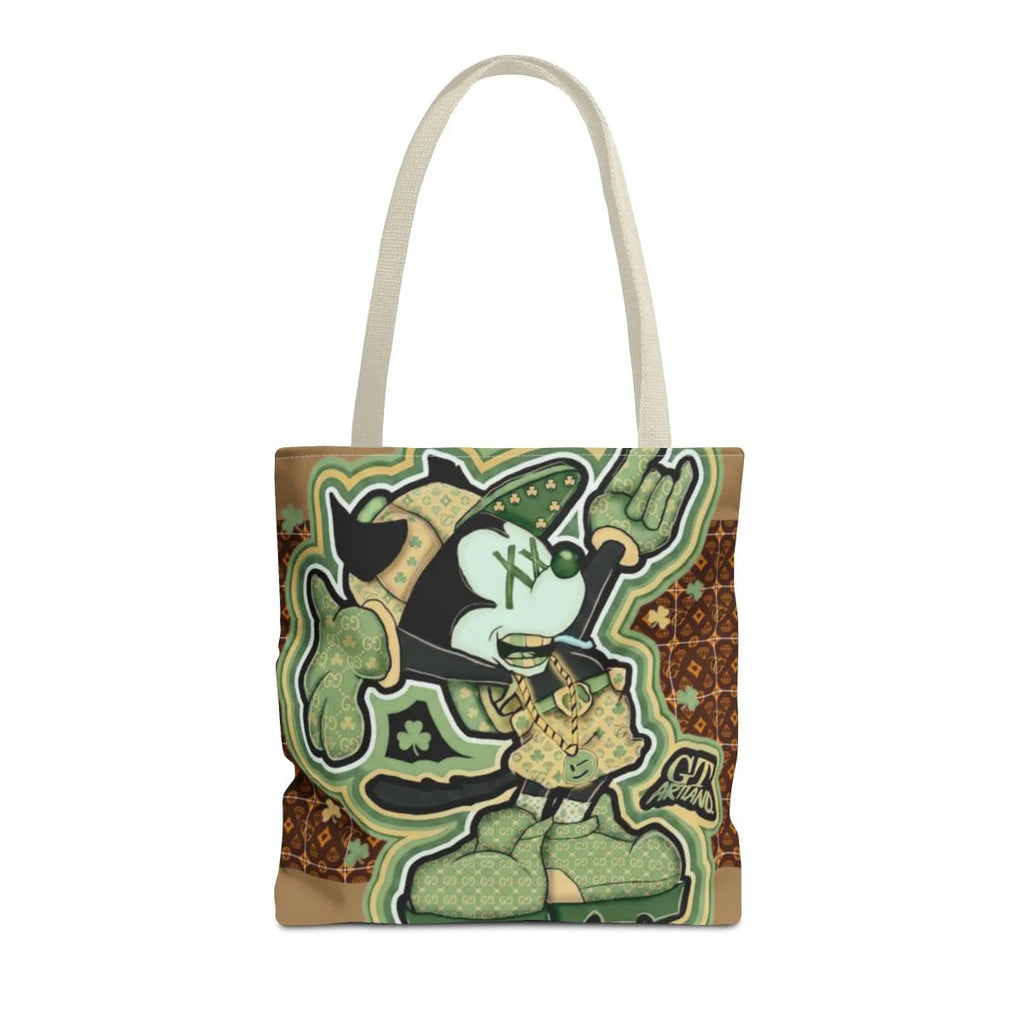 Shamrock "Lucky Art" Irish Designer mouse st patricks mickey Tote Bag by GT