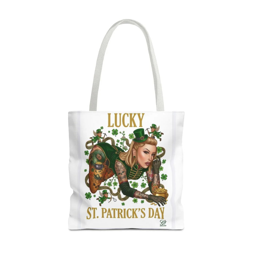 "Lucky" St Patrick's Day Tattoo Hot Sexy Vixen Designer Tote Bag by GT Artland