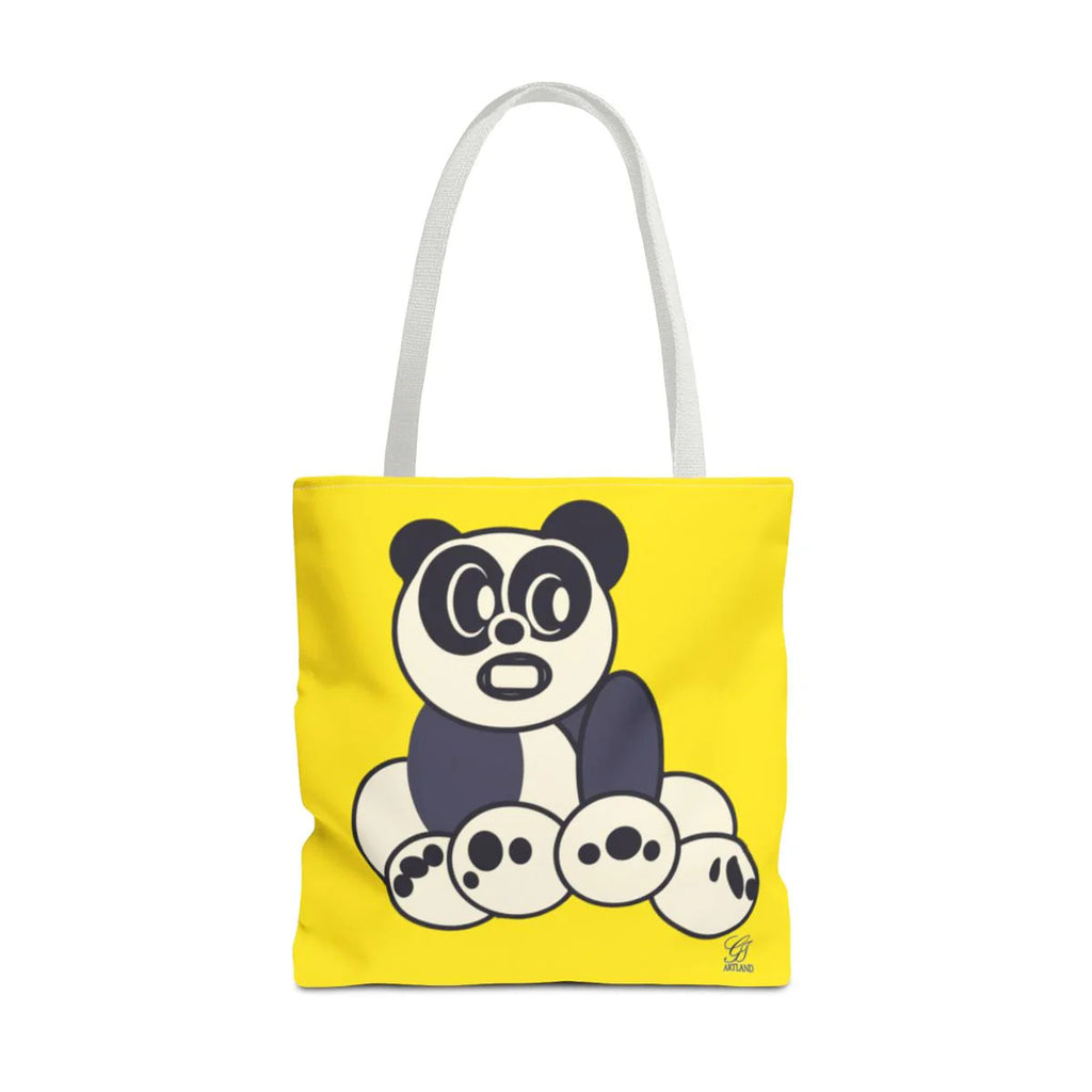 Urban Panda GT Lucky Yellow Designer Tote Bag Designer | All-Over Print by GT