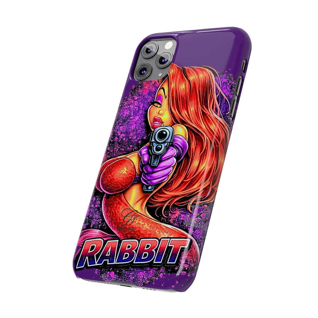 Pinup Rabbit Vixen Gun Girl Phone Case | Slim Phone Cases by GT Artland