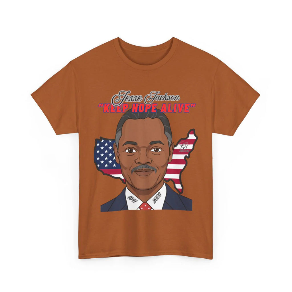 Jesse Jackson "Keep Hope Alive" USA Designer Unisex Heavy Cotton Tee