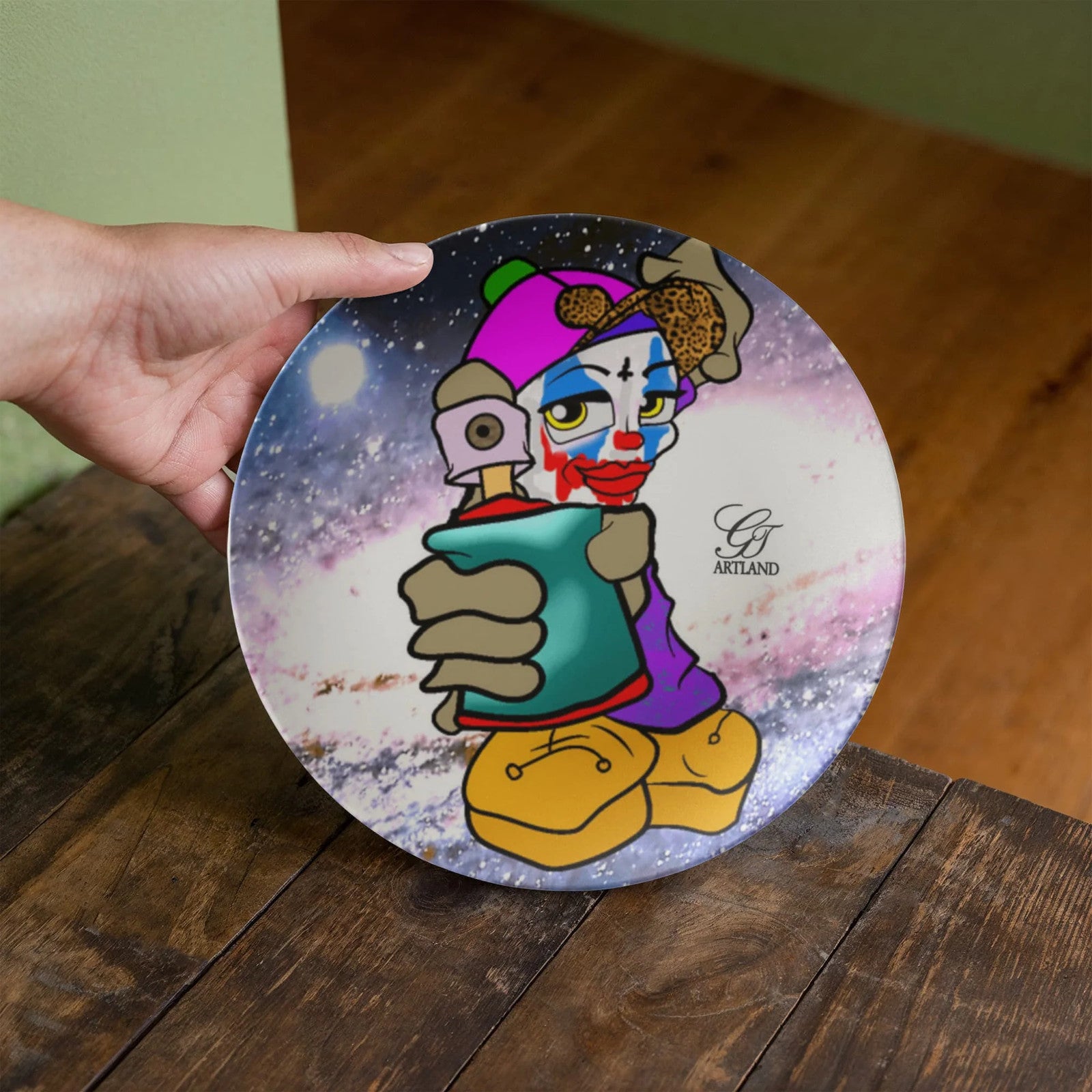 Spray Can Kid #3496 Joker Animal Gleam 10” Plate by GT Artland