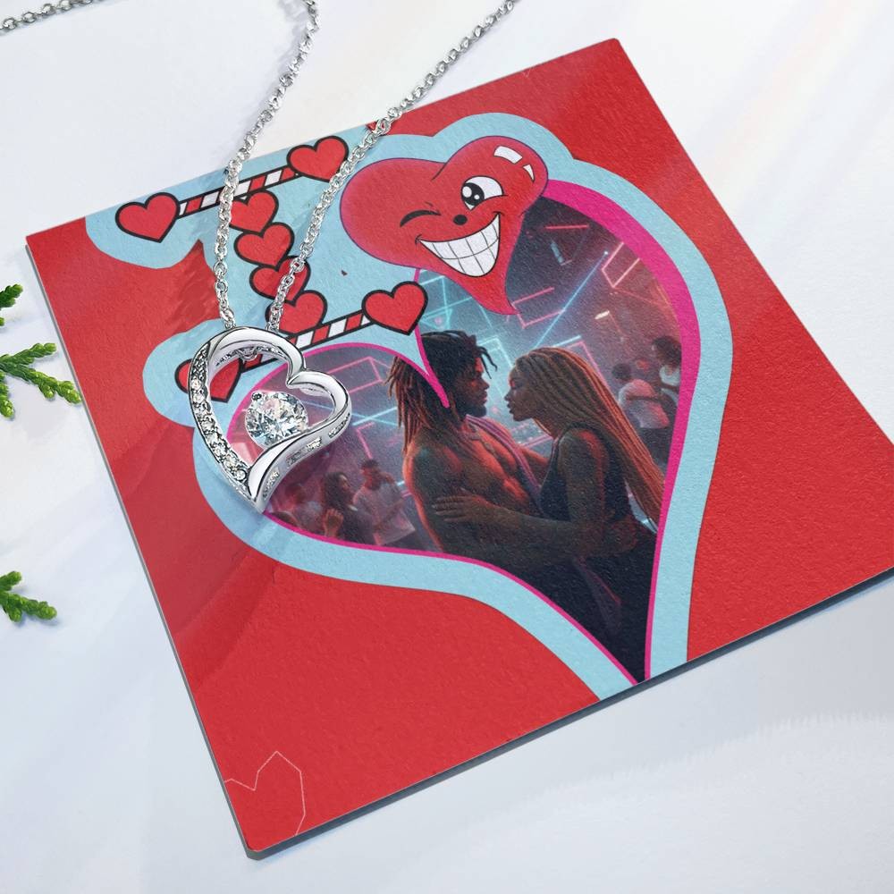 I Heart Forever Love Necklace Rhodium + Luxury Box by GT Artland