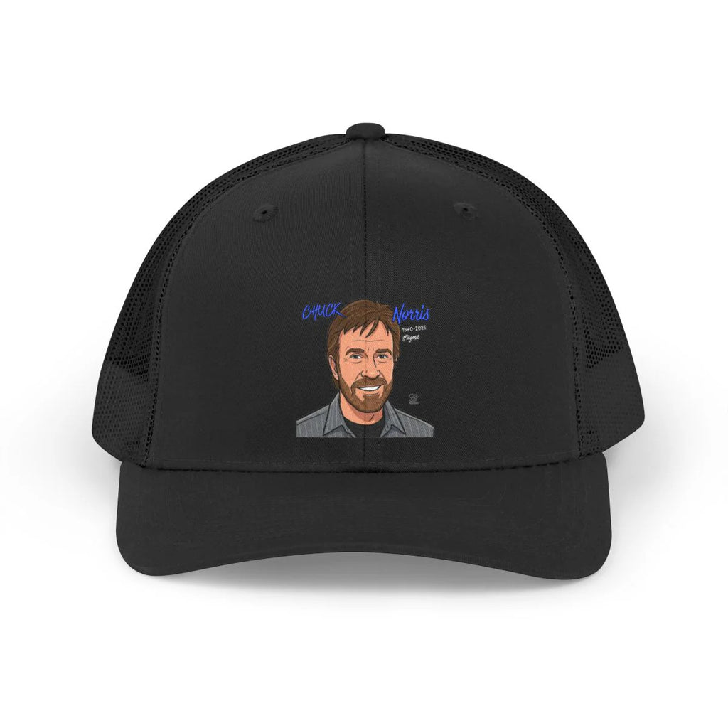 Chuck Norris Toon Designer Trucker Retro Hat by GT Artland