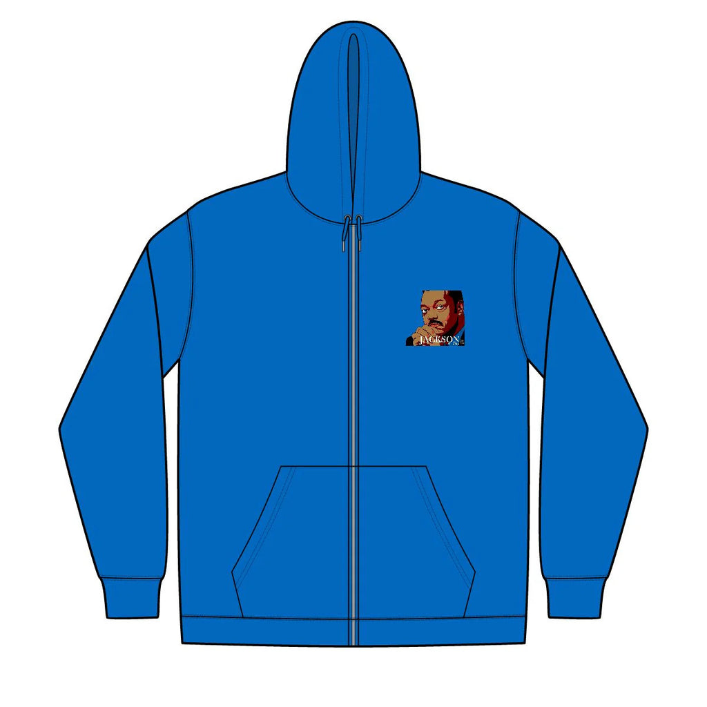 Jesse Jackson Urban Unisex Full-Zip Hooded Sweatshirt by GT Artland