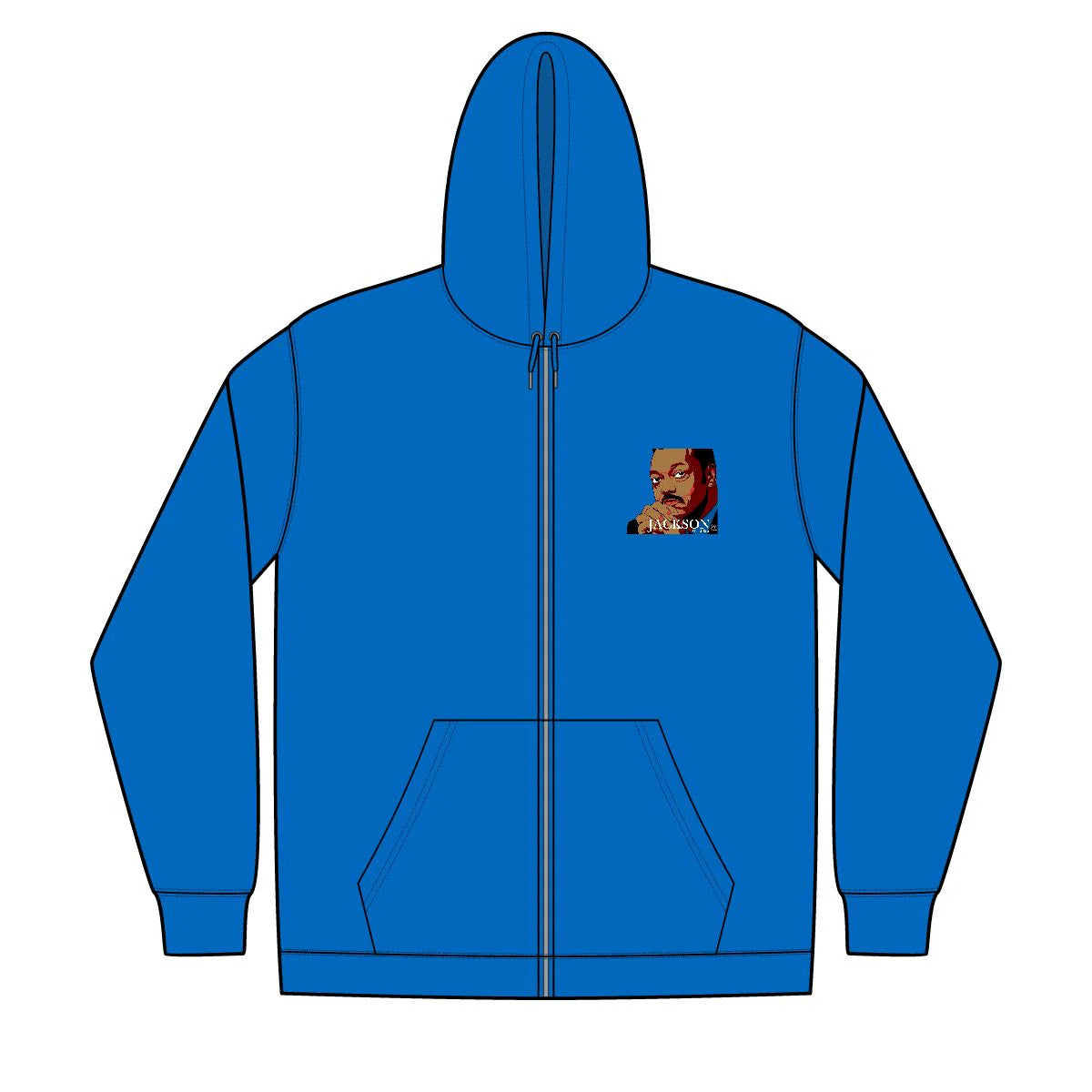 Jesse Jackson Urban Unisex Full-Zip Hooded Sweatshirt by GT Artland
