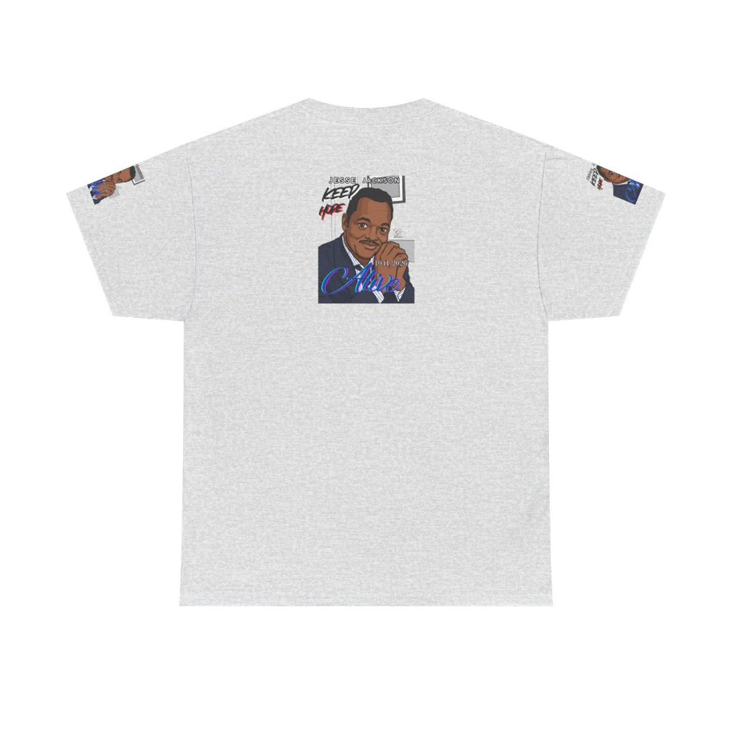 "KEEP HOPE ALIVE" Jesse Jackson Toon Designer Deluxe Unisex Heavy Cotton Tee by