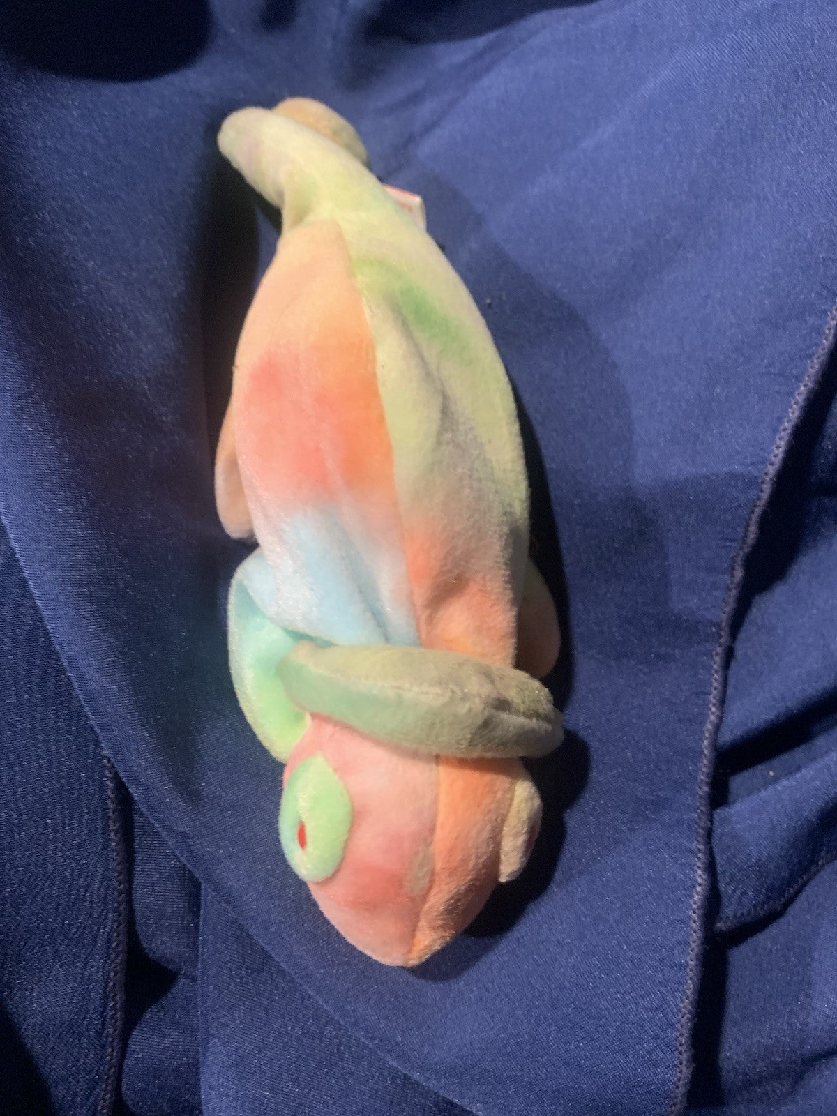 Vintage Ty Beanie Babies Rainbow Iguana Chameleon Soft Toy