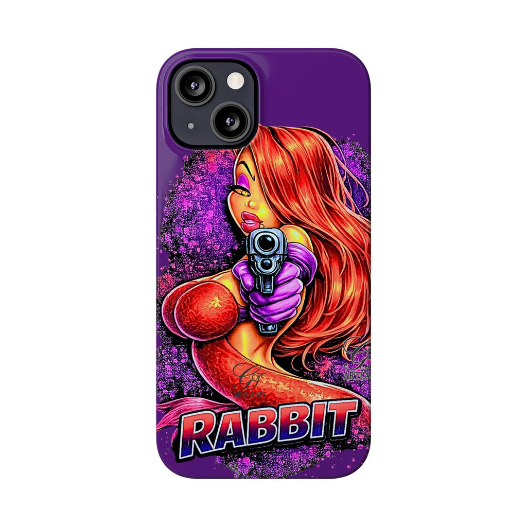 Pinup Rabbit Vixen Gun Girl Phone Case | Slim Phone Cases by GT Artland