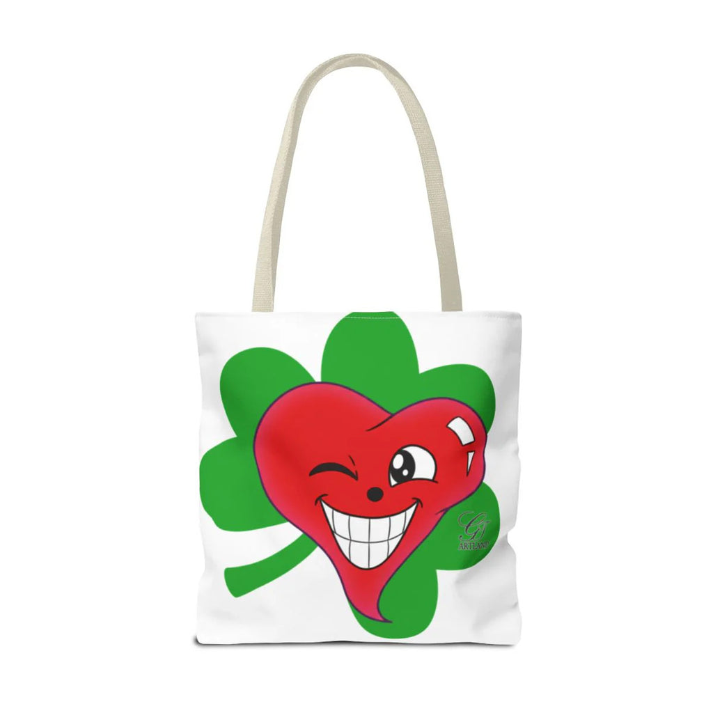 Shamrock "Lucky Art" Irish Designer Heart st patricks Tote Bag by GT Artland