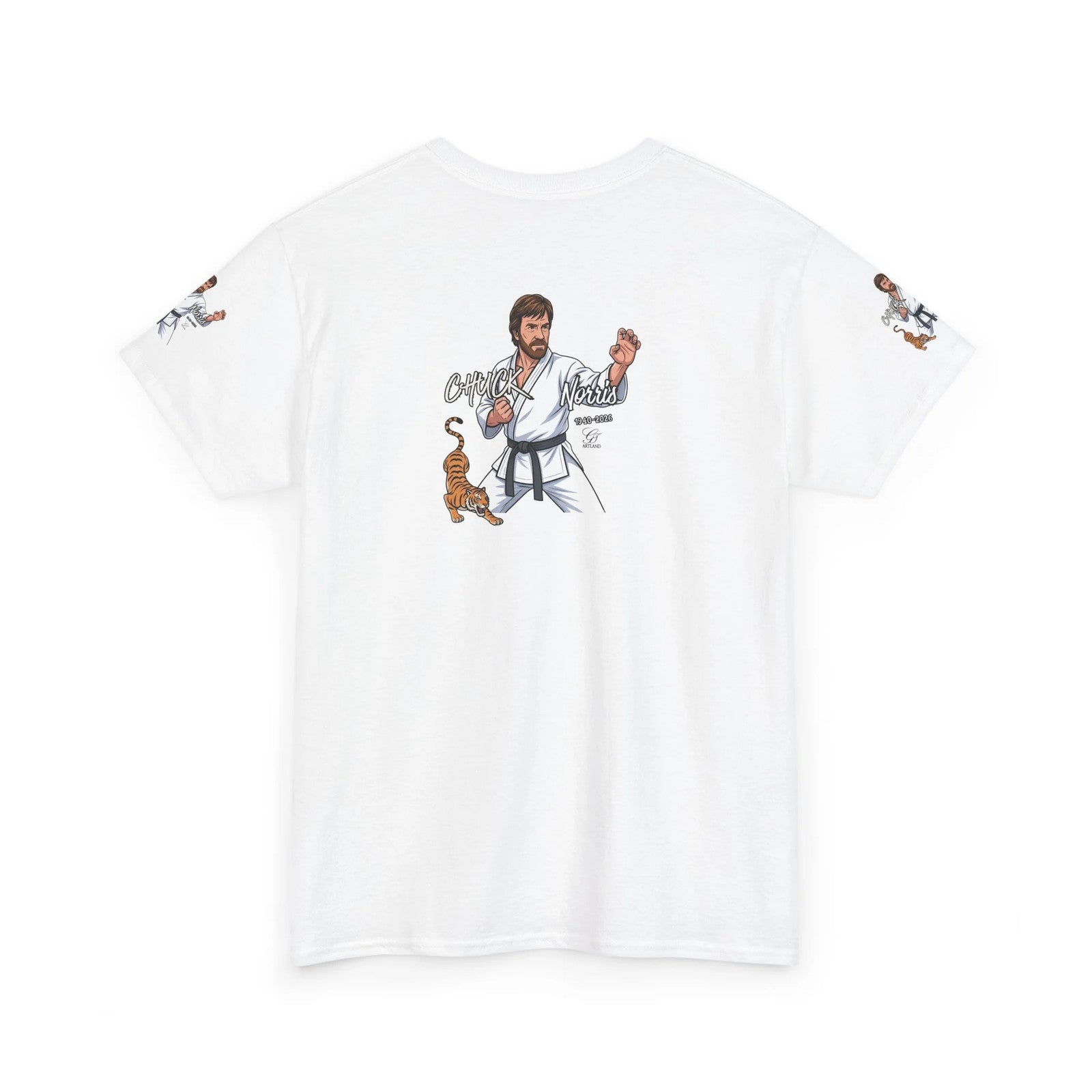 Chuck Norris Karate Pose T-Shirt | Tiger Illustration, Martial Arts Tee by GT