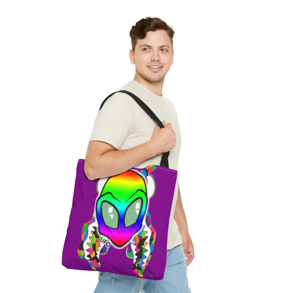 UFO Gape Gator Fatigue Designer Bite Tote Bag (AOP) by GT Artland