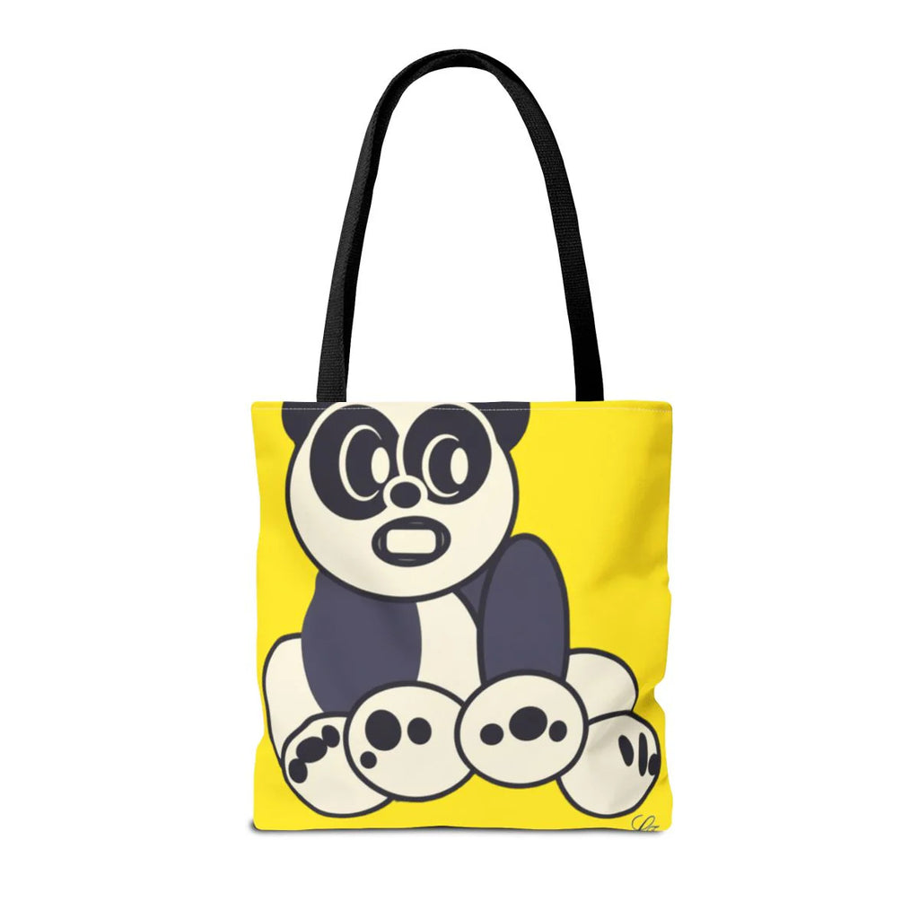 Urban Panda GT Lucky Yellow Designer Tote Bag Designer | All-Over Print by GT