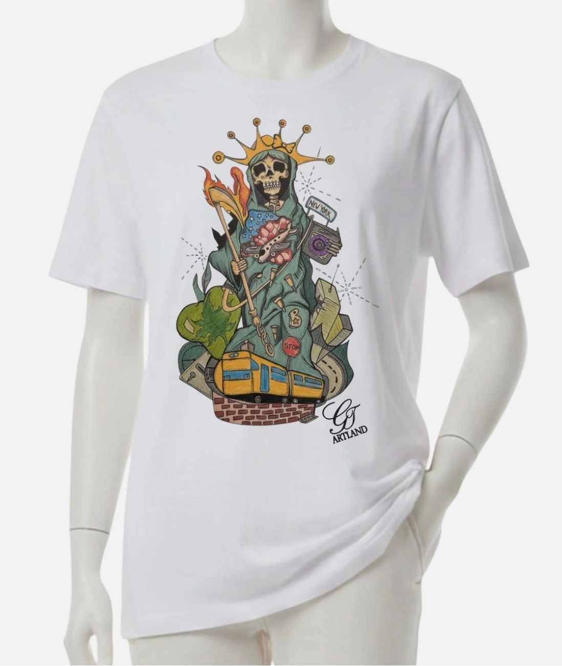 Statue of Imprisonment Art Collection Print Shirt Hat signed by GT Artland