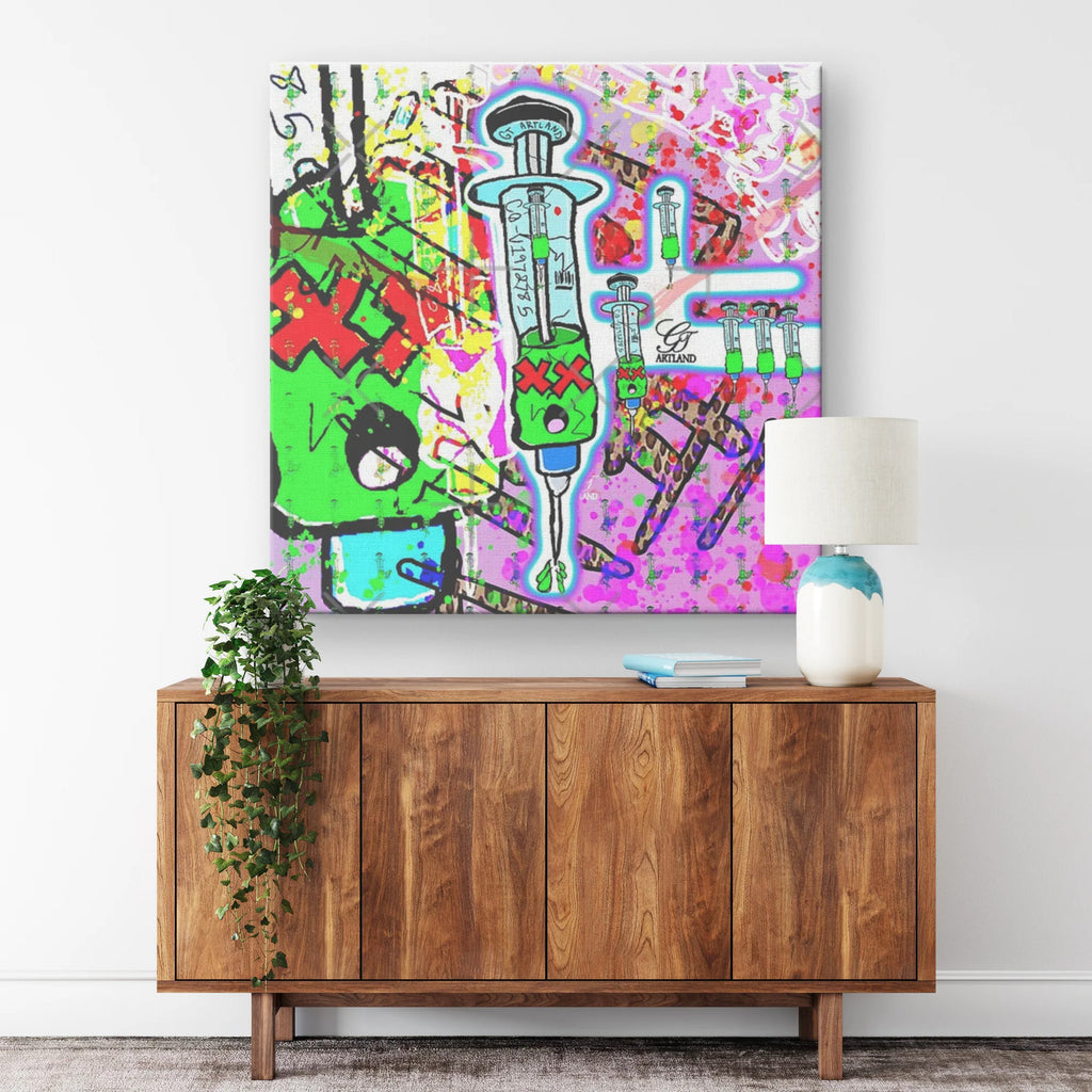 Corona Needle Dead Crack Square Canvas Wrap by GT Artland