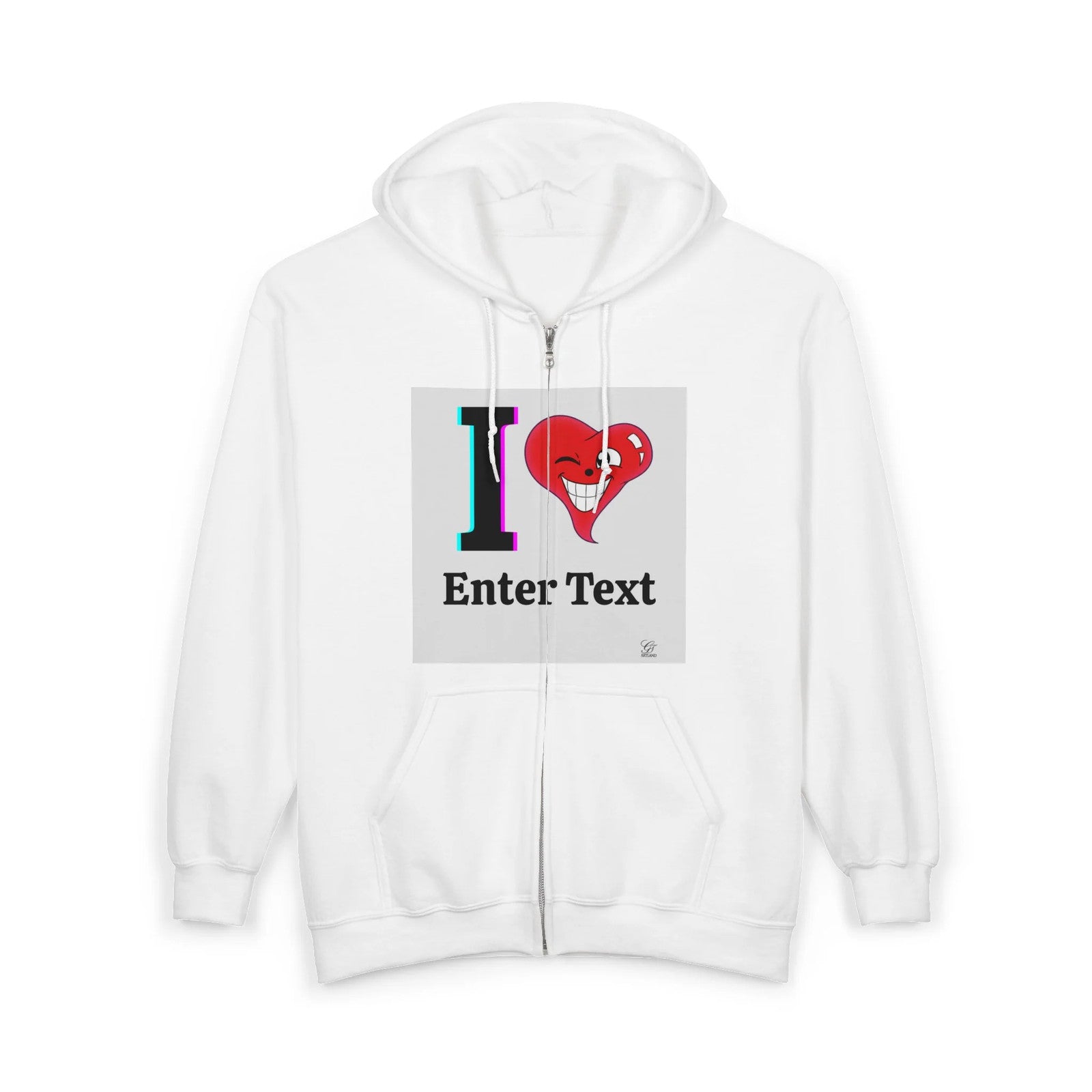 I ️ "Text" Classic Box Personalized Customizable Unisex Heavy Blend™ Full
