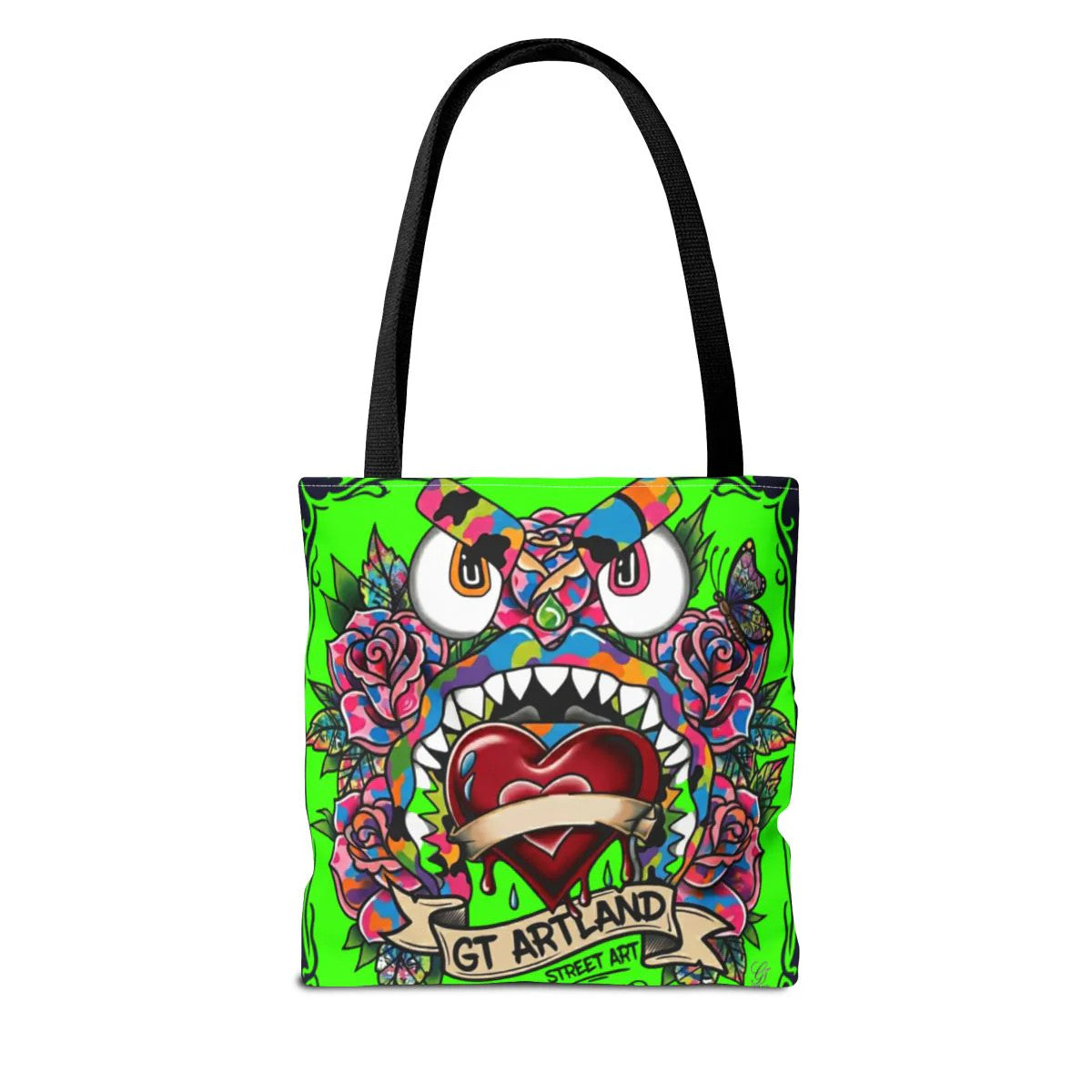 Colorful Gape Tattoo Monster Heart Tote Bag Slime Green Designer Edition |