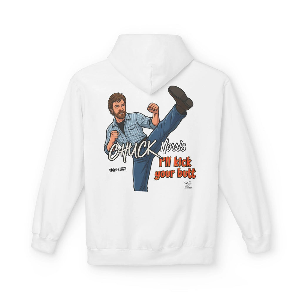Chuck Norris Kick Hoodie | Retro Martial Arts Illustration by GT Artland