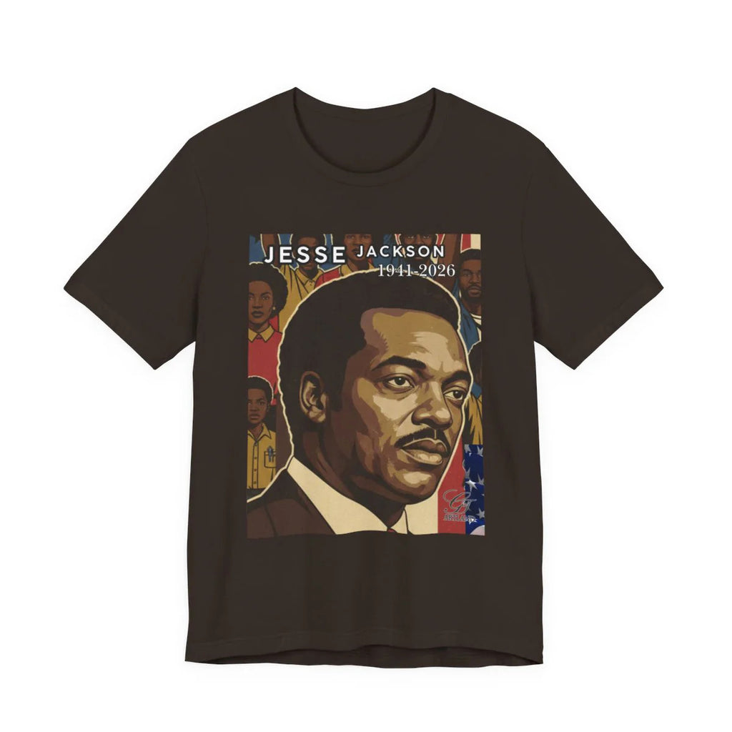 Historical Jesse Jackson Legacy Tribute with Top Title 1941-2026 Afro Style